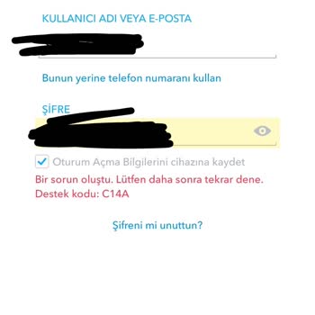 Snapchat Hesabıma Giriş Yapamıyorum