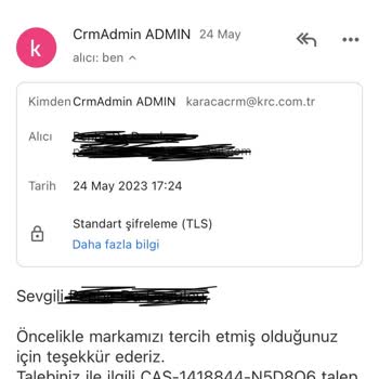 Karaca Züccaciye Toplam Tutar 1.598.99₺ Tarafıma İade Sağlamıyor