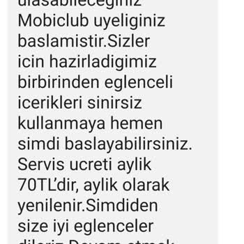 Mobiclub Üyesi Yapılarak Haksız Tahsilatı