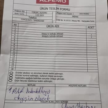 Geç Gelen Alfemo Mobilya Ürünleri.