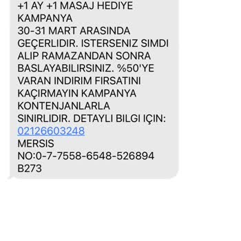 Infinity GYM Sürekli SMS Gönderiyorlar
