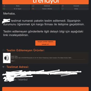 Aras Kargo'nun Adrese Gelmemesi