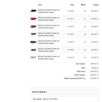 Bagzy Online Ürün Satış Sorunu Hk.