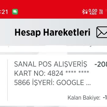 Google Bigo Hesap Kartımdan Para Çekiyor!