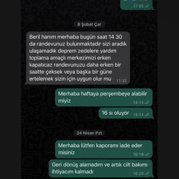 Esma Sema Güzellik Salonu Kapora İade Etmiyorlar