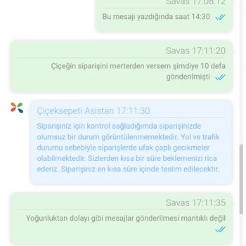 Çiçek Sepeti Saatinde Gönderilmeyen Sipariş