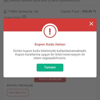 Demokrasi Bileti Kod Kabul Olmuyor