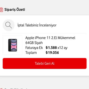 Vodafone Yanımda Dan Alınan Ürünün İadesi Gerçekleşmiyor
