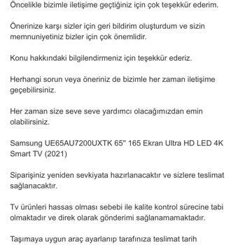 Amazonun 35 Gün Sonra Ürünü Teslim Etmeyip İptal Etmesi