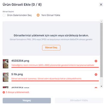 Trendyol Ürün Yükleme Sorunu