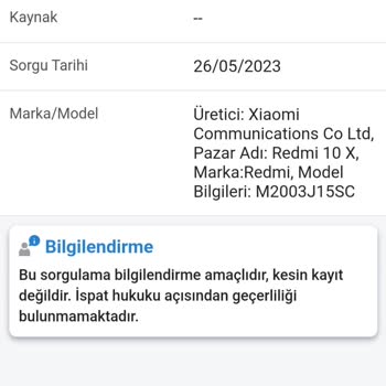Xiaomi Em Ta Teknolojiden Alına IMEI Kaydı Olmayan Telefon