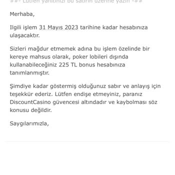 Discountcasino Çekim Talebim Gerçekleşmedi