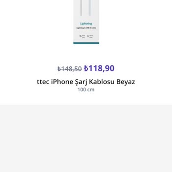 Getir'den Alınan Bozuk Şarj Kablosu