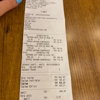 Sephora Alışveriş Deneme Boy Hediye Alamamam