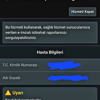 E-Devlet'te Sağlık Raporunun Görünmemesi