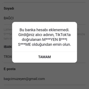 TikTok Kimlik Doğrulama Hatalı