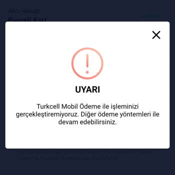 Turkcell Paycell Hazır Limitimi Kullanamıyorum