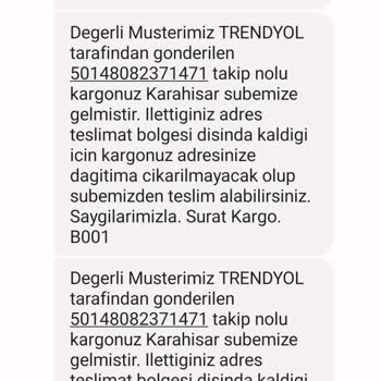Sürat Kargomu İlçeye Getirmiyor