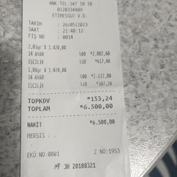 Zerr Mücevherat ve Kuyumculuk 14 Ayar Altının Gramını Çok Yüksek Fiyattan Satıyor