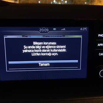 Skoda Kamiq Bileşen Koruma Etkin ve Safe CP Hatası