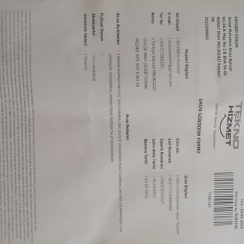 KVK Sevişte Garanti Kapsamında Tamir Sırasında Ürünün Zarar Görmesi