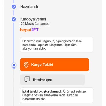 Hepsiburada Sipariş Kargo Gecikmesi