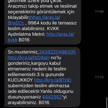 Küçükköy Aras Kargo Teslim Sorunu