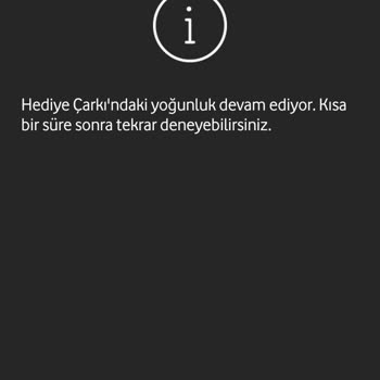 Vodafone Hediye Çarkı Yoğunluk Var Hatası