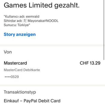 Riot Games League Of Legends Wild Rift Ters İbraz Ödeme Yaptım Banım Kalkmadı