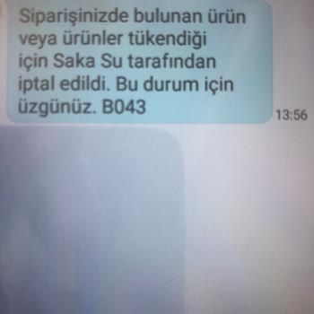 Saka Su Sürekli Sipariş İptali