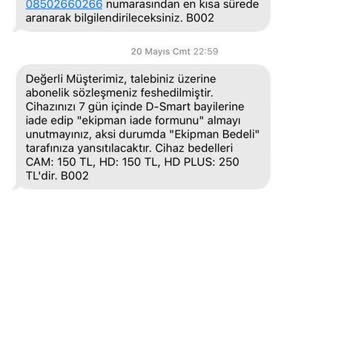 D-Smart Abonelik İptalinde Karşılaşılan Sorunlar...
