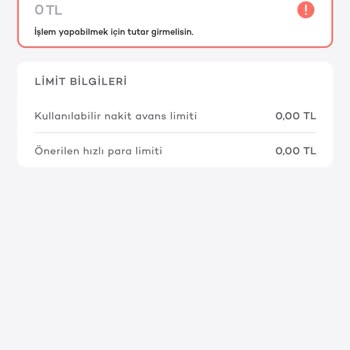 Akbank Nakit Avans Kullanımına İzin Vermiyor.