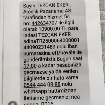 Arçelik Bulaşık Makinesi Üretim Hatası Ve Müşteri Mağduriyeti