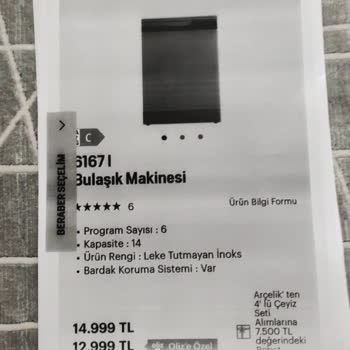 Arçelik Bulaşık Makinesi Üretim Hatası Ve Müşteri Mağduriyeti