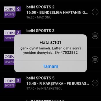 Bein Connect Canlı Ve Önemli Maçları İzlerken Hata Veriyor