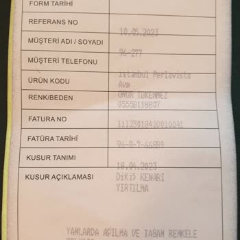 Lufian'dan Alınan Ayakkabının 1 Ay Geçmeden Yırtılması Ve Solması