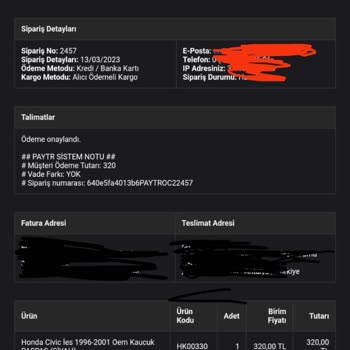 Hk Tuning Automotive Parasını Ödediğim Ürünü Teslim Etmediler!