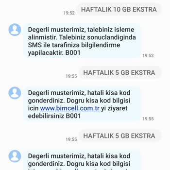 Bimcell Ekstra İnternet Paketi