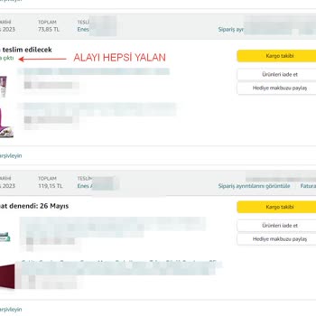 Amazon Firması Ürün Gönderimi Ve Satışında Mağdur Etmesi