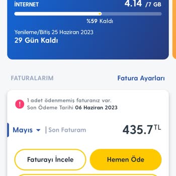 Turkcell Aşmaz 7 GB Paketin Paket Aşmama Özelliğinin Olmaması