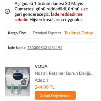 Trendyol Sağlık Store Müşteri Mağduriyeti