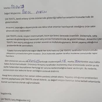 Little Big Haklı İade Talebime Olumsuz Yanıt