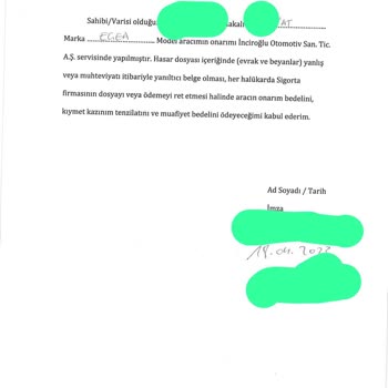 Fiat Parça Değişimi İçin Verdiğimiz Aracımız Hala Tamirde