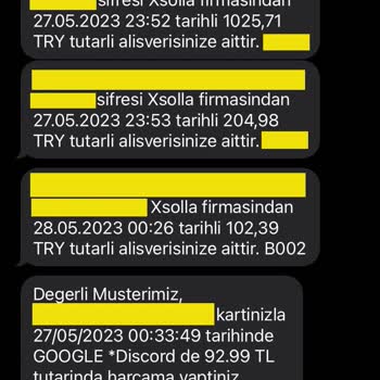 Discord.com Üzerinden Kredi Kartımdan Haberim Olmadan Para Çekildi!