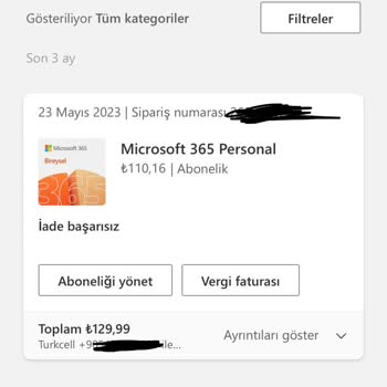Microsoft 365 Ücret İadesi Yapmadı!