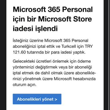 Microsoft 365 Ücret İadesi Yapmadı!