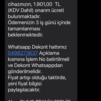 Vatan Bilgisayar Robot Süpürge Arızası