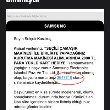 Samsung Beyaz Eşya İkili Alım Paracard Kampanyası