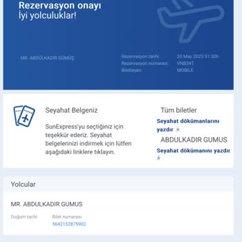 SunExpress Hava Yolları Extra Ücret İle Aldığım Koltuk Ve Haklarımdan Yararlanamadım