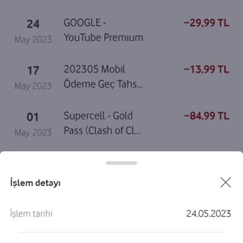 Vodafone Haberim Dışında Mobil Ödeme İşlemi